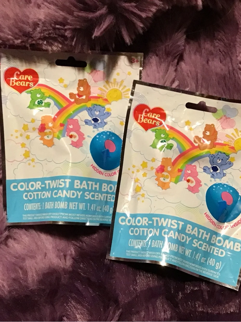 Care Bears Color-Twist Cotton Candy Bath Bombs - Pink & Light Blue